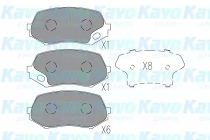 Комплект тормозных колодок KAVO PARTS KBP-5550