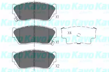 Комплект тормозных колодок KAVO PARTS KBP-6504