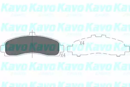 Комплект тормозных колодок KAVO PARTS KBP-6505