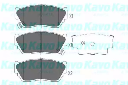 Комплект тормозных колодок KAVO PARTS KBP-6507