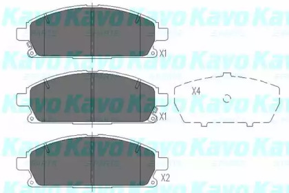 Комплект тормозных колодок KAVO PARTS KBP-6515