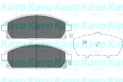 Комплект тормозных колодок KAVO PARTS KBP-6516