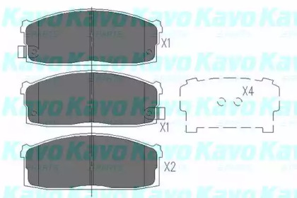 Комплект тормозных колодок KAVO PARTS KBP-6525