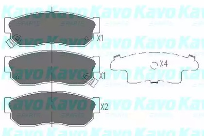 Комплект тормозных колодок KAVO PARTS KBP-6526