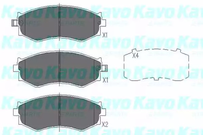 Комплект тормозных колодок KAVO PARTS KBP-6527