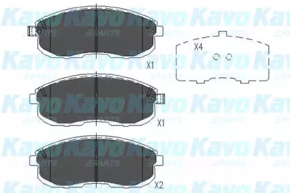 Комплект тормозных колодок KAVO PARTS KBP-6528