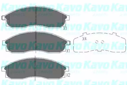 Комплект тормозных колодок KAVO PARTS KBP-6534