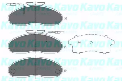 Комплект тормозных колодок KAVO PARTS KBP-6535