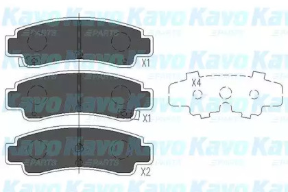 Комплект тормозных колодок KAVO PARTS KBP-6543