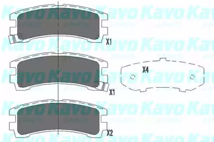 Комплект тормозных колодок KAVO PARTS KBP-6549