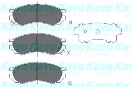 Комплект тормозных колодок KAVO PARTS KBP-6555