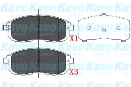 Комплект тормозных колодок KAVO PARTS KBP-6557