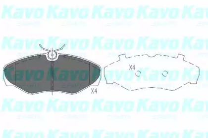 Комплект тормозных колодок KAVO PARTS KBP-6566