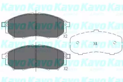 Комплект тормозных колодок KAVO PARTS KBP-6567