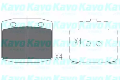 Комплект тормозных колодок KAVO PARTS KBP-6570