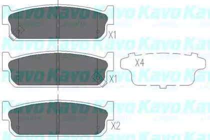 Комплект тормозных колодок KAVO PARTS KBP-6572