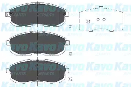 Комплект тормозных колодок KAVO PARTS KBP-6579