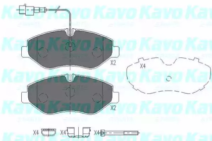 Комплект тормозных колодок KAVO PARTS KBP-6584