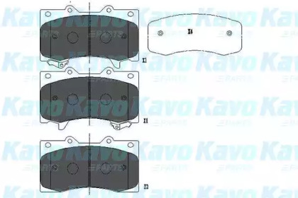 Комплект тормозных колодок KAVO PARTS KBP-6588