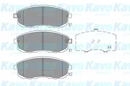 Комплект тормозных колодок KAVO PARTS KBP-6596