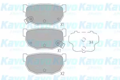 Комплект тормозных колодок KAVO PARTS KBP-6597