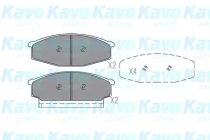 Комплект тормозных колодок KAVO PARTS KBP-6600