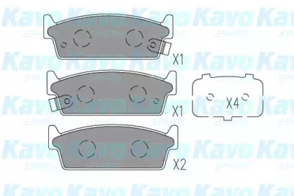 Комплект тормозных колодок KAVO PARTS KBP-6601