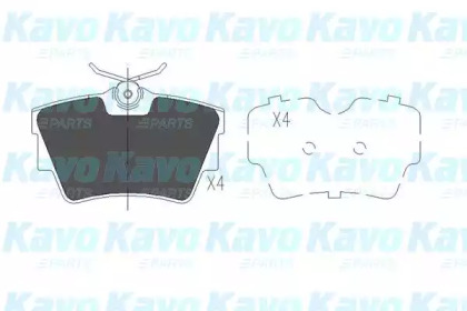 Комплект тормозных колодок, дисковый тормоз KAVO PARTS KBP-6604