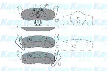 Комплект тормозных колодок KAVO PARTS KBP-6606