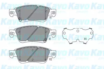 Комплект тормозных колодок KAVO PARTS KBP-6617