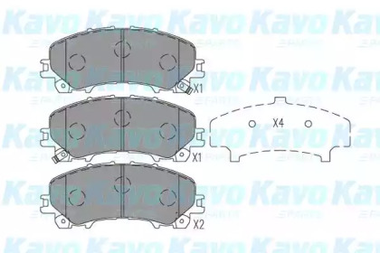 Комплект тормозных колодок KAVO PARTS KBP-6618