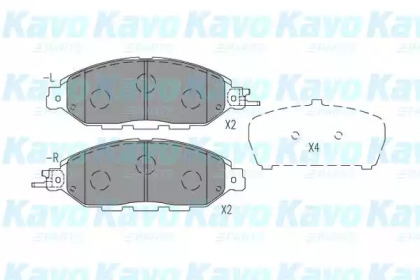 Комплект тормозных колодок KAVO PARTS KBP-6623