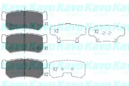 Комплект тормозных колодок KAVO PARTS KBP-7501