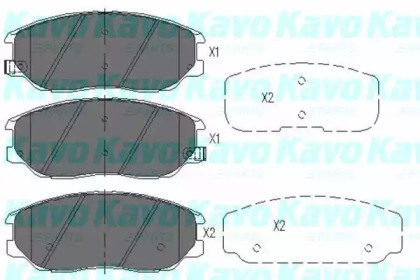 Комплект тормозных колодок KAVO PARTS KBP-7505