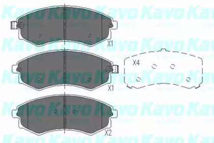 Комплект тормозных колодок KAVO PARTS KBP-7507