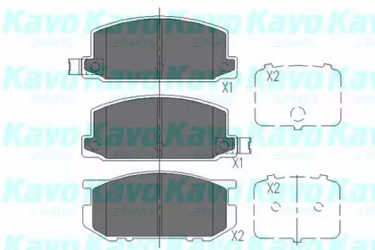 Комплект тормозных колодок KAVO PARTS KBP-8006