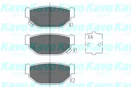 Комплект тормозных колодок KAVO PARTS KBP-8007