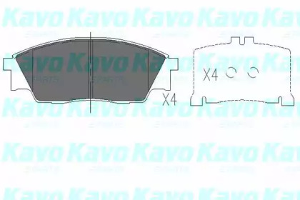 Комплект тормозных колодок KAVO PARTS KBP-8009