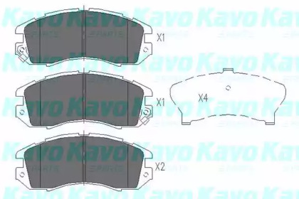 Комплект тормозных колодок KAVO PARTS KBP-8010