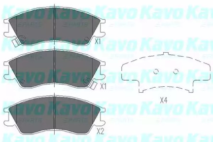 Комплект тормозных колодок KAVO PARTS KBP-8012