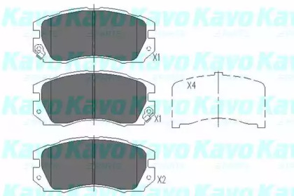 Комплект тормозных колодок KAVO PARTS KBP-8013