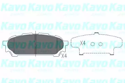 Комплект тормозных колодок KAVO PARTS KBP-8019