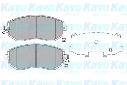 Комплект тормозных колодок KAVO PARTS KBP-8025