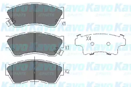 Комплект тормозных колодок KAVO PARTS KBP-8504