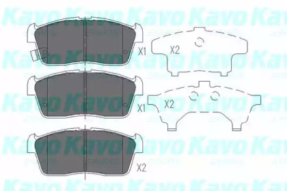 Комплект тормозных колодок KAVO PARTS KBP-8507