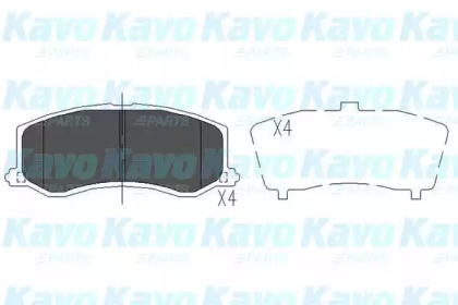 Комплект тормозных колодок KAVO PARTS KBP-8516