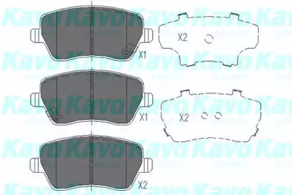 Комплект тормозных колодок KAVO PARTS KBP-8522