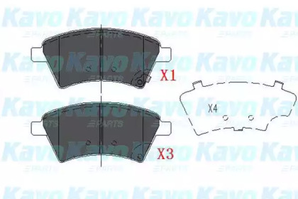 Комплект тормозных колодок KAVO PARTS KBP-8523