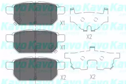 Комплект тормозных колодок, дисковый тормоз KAVO PARTS KBP-8526