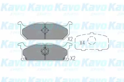 Комплект тормозных колодок KAVO PARTS KBP-8527